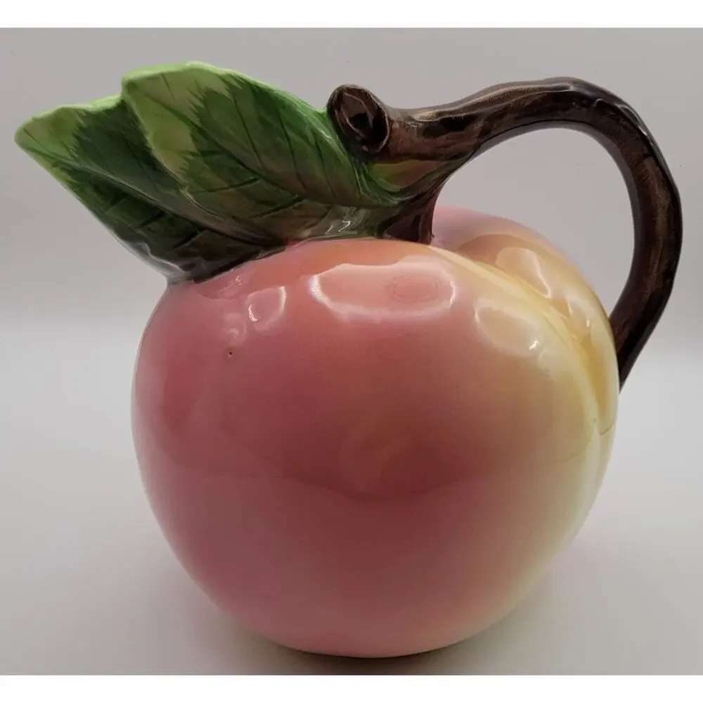 Pottery Barn Ceramic Peach Juice Water Iced Tea Pitcher